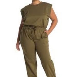 One One Six Olive Jumpsuit 1X